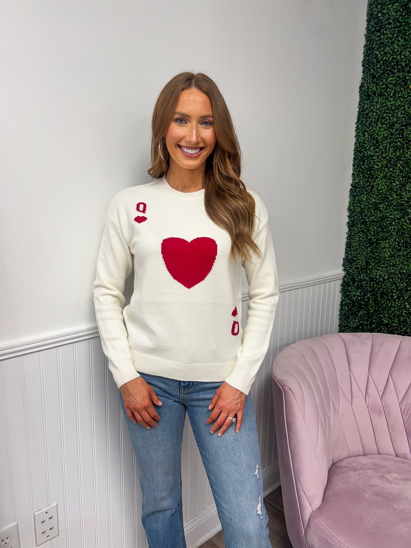 Queen Of Hearts Sweater