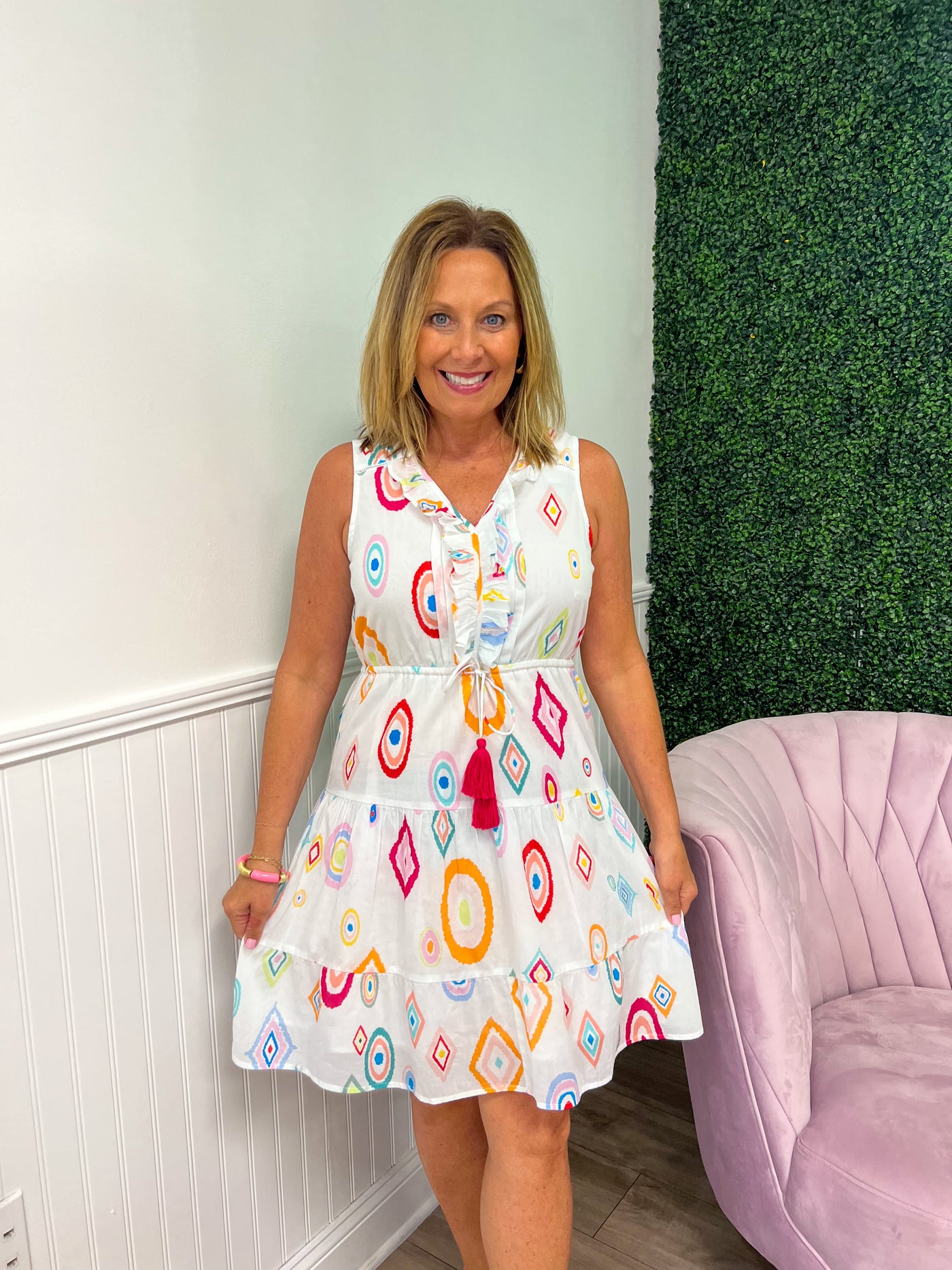 Diamonds Ruffled Dress