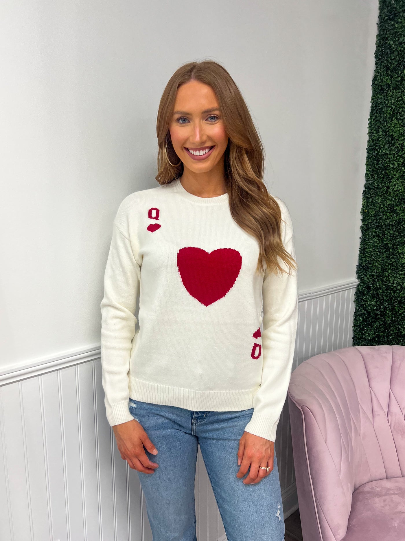 Queen Of Hearts Sweater