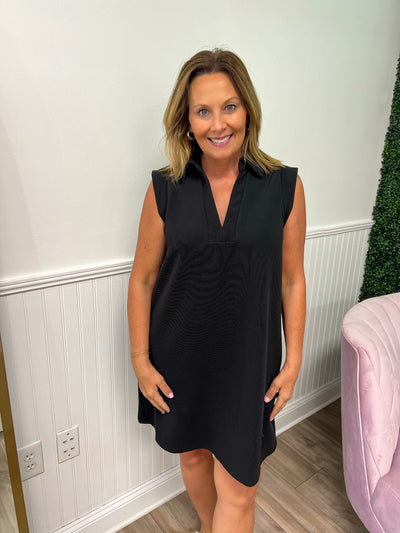 Brighton Knit Dress- Black