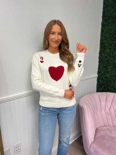 Queen Of Hearts Sweater