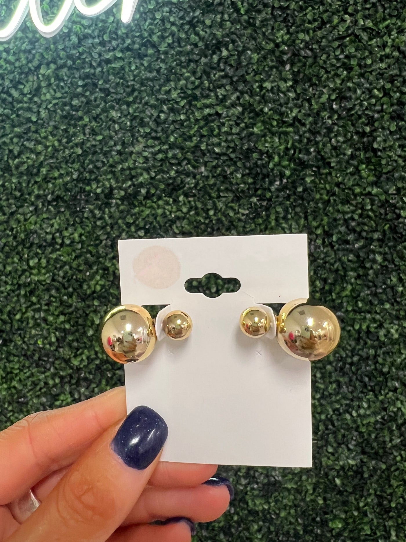 Stud Post Earrings- Gold