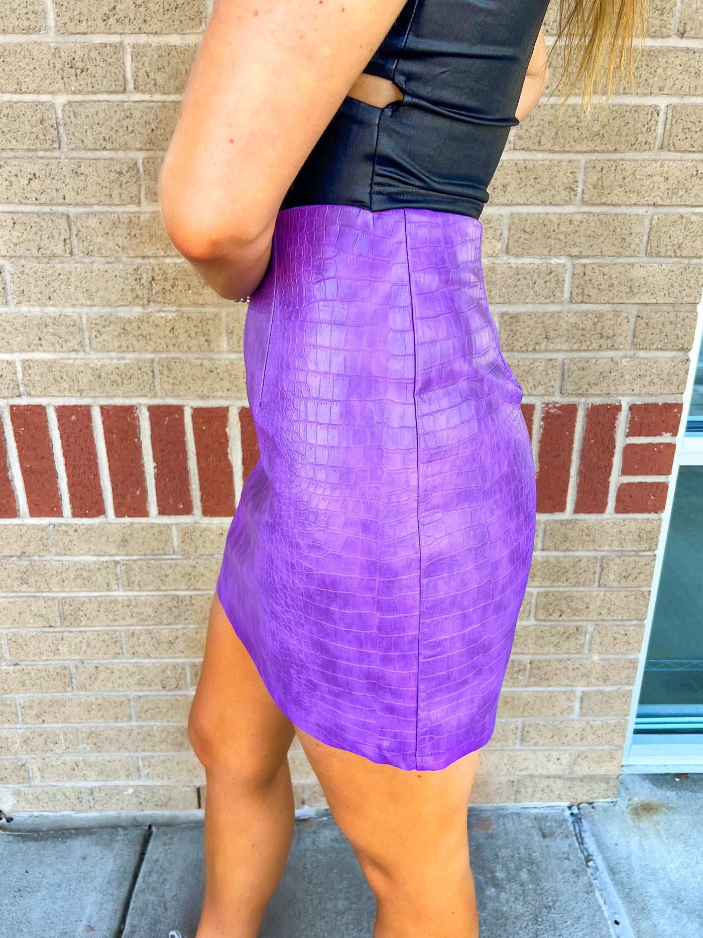 Purple Crocodile Skirt